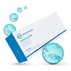Caja de Lipoenzimas 5500 MESOFRANCE para fitness, fondo blanco y burbujas azules decorativas