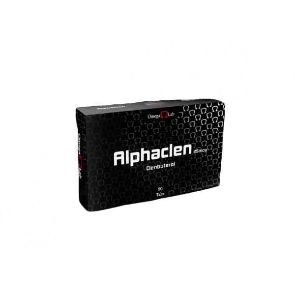 Caja negra de Alphaclen 25mcg con 90 tabletas, suplemento para fitness y definición muscular