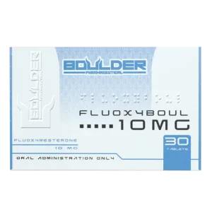 Caja de Fluoxybol 10 mg, 30 tabletas, suplemento para culturismo y fitness.