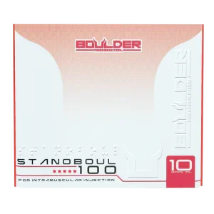 Caja de Stanoboul 100 inyectable, suplemento para culturismo y alto rendimiento.