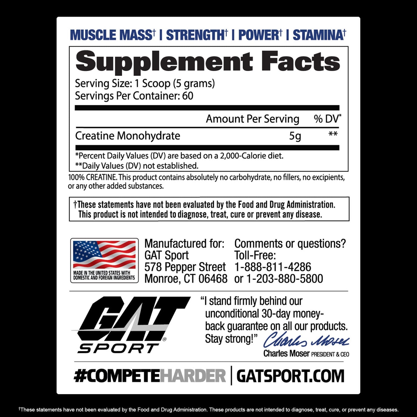 CREATINE MONOHYDRATE - GAT SPORT