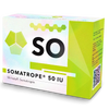 Caja de Somatrope 50 IU hormona de crecimiento somatropina en empaque verde para fitness