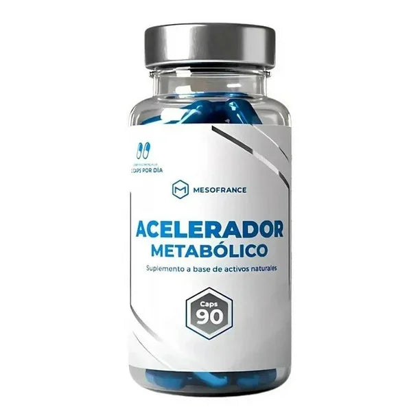Frasco de suplemento acelerador metabólico 90 cápsulas para fitness y culturismo
