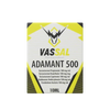Caja de suplemento Vassal Adamant 500, 10ml, farmacología deportiva, fondo negro.