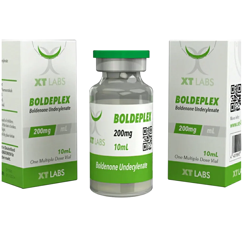 Frasco de BOLDEPLEX 200mg 10ml y cajas, suplemento de Boldenone Undecylenate para culturismo