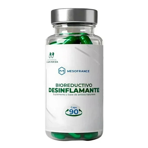 Frasco de Bioreductivo Desinflamante 90 cápsulas suplemento natural antiinflamatorio