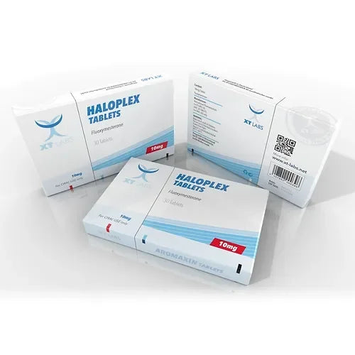 Cajas de Haloplex tablets 10 mg, suplemento para culturismo y alto rendimiento.