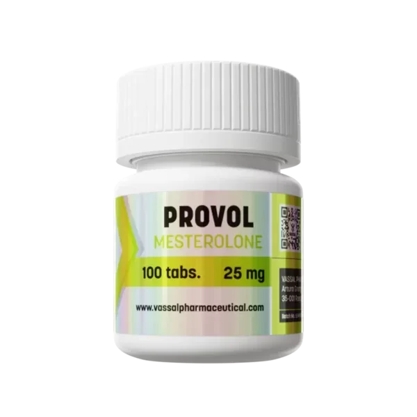 Bote de Provol Mesterolone 100 tabletas 25 mg, suplemento para culturismo y fitness