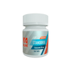 Envase de Stanodrol 30 mg, suplemento en tabletas para culturismo y fitness, fondo negro.