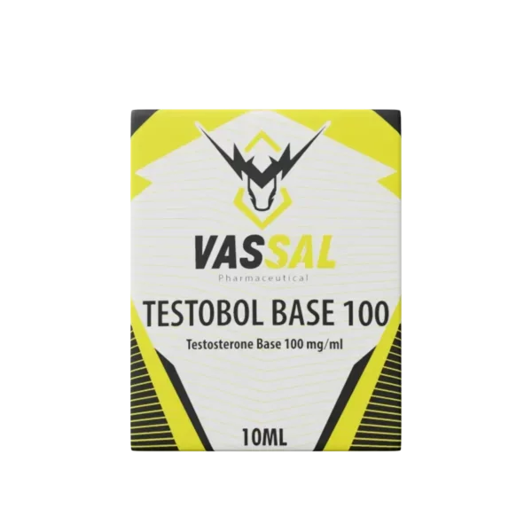 Caja de Testobol Base 100, suplemento para culturismo, 10 ml, diseí±o amarillo y negro.