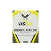 Caja de Trenbol Max 200 de 10ml con diseí±o amarillo y negro, suplemento para culturismo