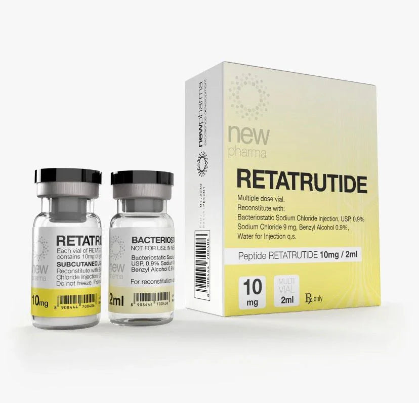 Viales de RETATRUTIDE 10mg y solución bacteriostática para inyección, suplemento farmacológico