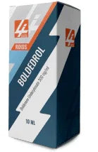 Caja de suplemento deportivo Boldedrol de 10 ml, indicada para culturismo y fitness