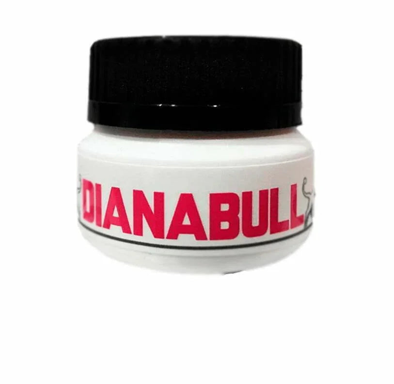 Envase blanco de suplemento deportivo DIANABULL con tapa negra, ideal para culturismo y fitness.