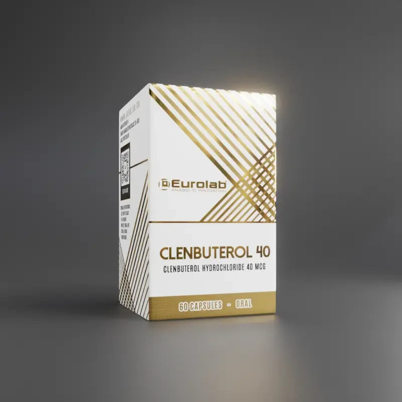 Caja de Clenbuterol 40 Eurolab, 60 cápsulas orales para definición y fitness