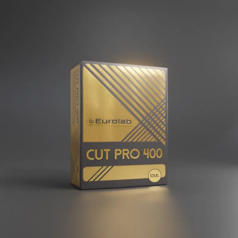 Caja de suplemento CUT PRO 400 Eurolab dorada para culturismo y fitness, 10ml