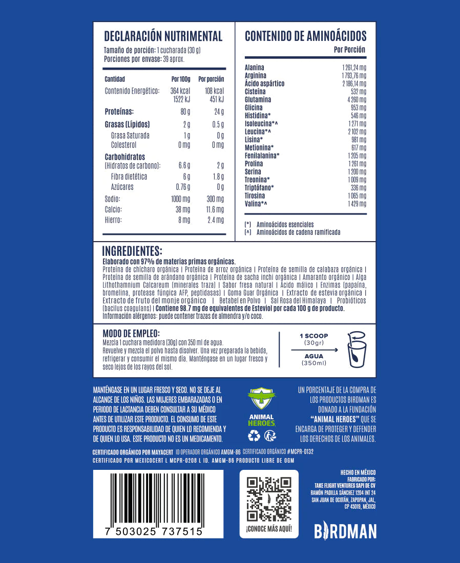 Birdman Falcon Proteína Fresa 1.17 KG