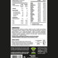 Etiqueta de suplemento proteico sabor chocolate, tabla nutricional y uso recomendado en espaí±ol.