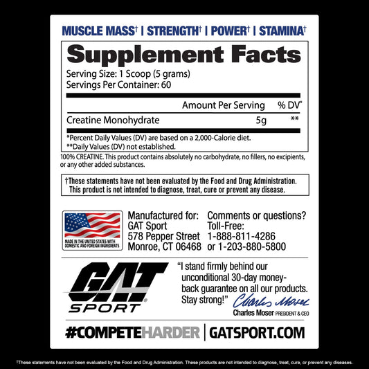 CREATINE MONOHYDRATE - GAT SPORT