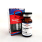 Frasco de 10 ml SuperTest 400 mg/ml para inyección intramuscular, caja visible al fondo.