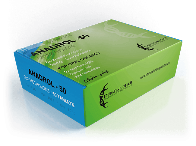 Caja verde de Anadrol-50 Oxymetholone 60 tabletas farmacologí­a deportiva