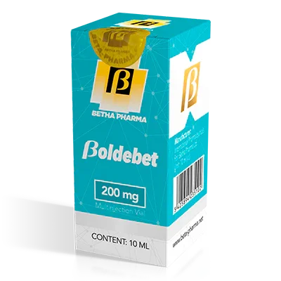 Caja azul de Boldebet 200 mg 10 ml para uso deportivo, suplemento farmacológico para culturismo.