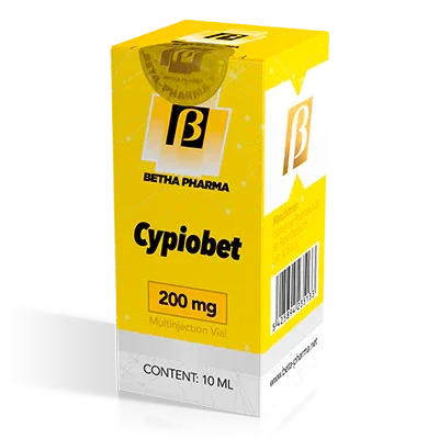 Caja amarilla de Cypiobet 200 mg, suplemento de alto rendimiento para culturismo y fitness