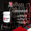 Frasco de Cardarine GW-501516 Biotrex frente a fondo de gimnasio, suplemento para definición muscular y quema de grasa.