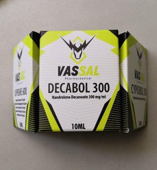 Caja de Decabol 300 Vassal, suplemento de Nandrolone Decanoate 300 mg/ml, 10 ml, farmacologí­a deportiva.