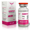 Frasco y caja de DIANAPLEX 50mg 10mL Methandrostenolone, suplemento farmacológico para culturismo