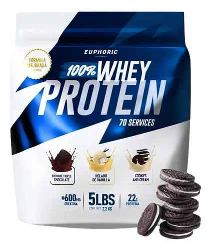 100% Whey Protein Euphoric 5 lbs - 70 Servicios