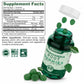 Gomitas de raí­z de ashwagandha para fitness, frasco verde con suplemento nutricional de 60 unidades.