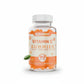 Frasco de gomitas de vitamina C, suplemento nutricional sabor naranja para fitness