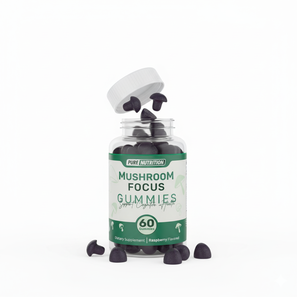 Mushroom Focus Gummies 60 gomitas de Pure Nutrition