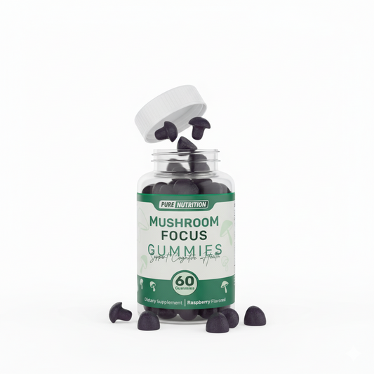 Mushroom Focus Gummies 60 gomitas de Pure Nutrition