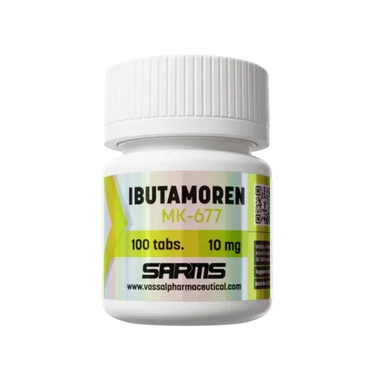 Frasco de Ibutamoren MK-677 SARMS 100 tabletas 10 mg suplemento para culturismo