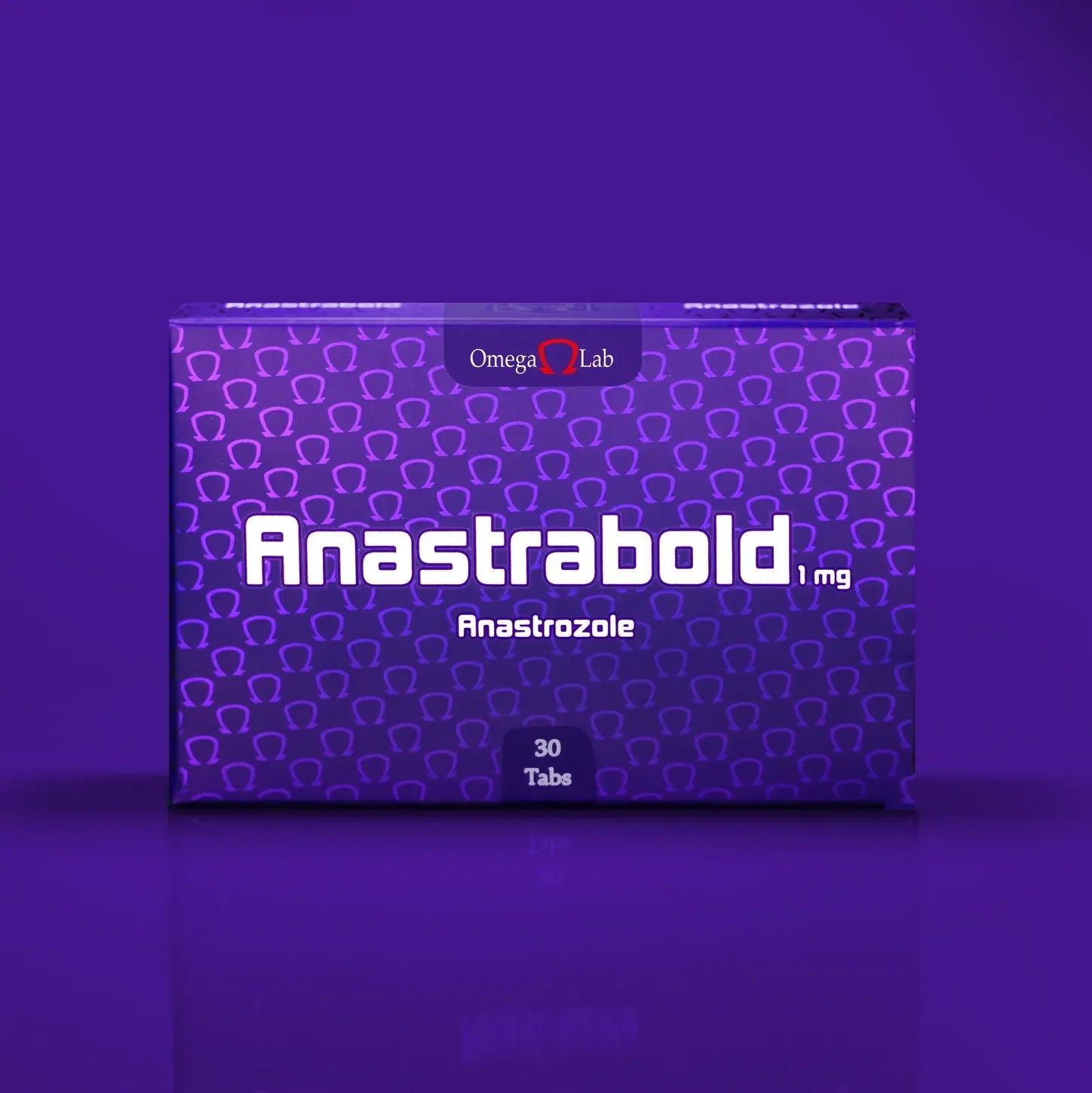 Caja púrpura de Anastrabold 1mg Anastrozole 30 tabletas para culturismo y fitness