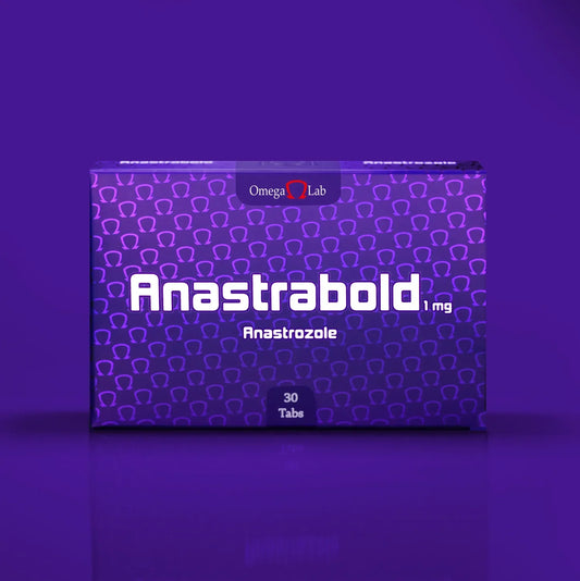 Caja púrpura de Anastrabold 1mg Anastrozole 30 tabletas para culturismo y fitness