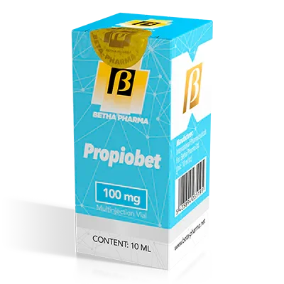 Caja azul de Propioibet 100 mg, suplemento inyectable para culturismo y fitness, 10 ml.