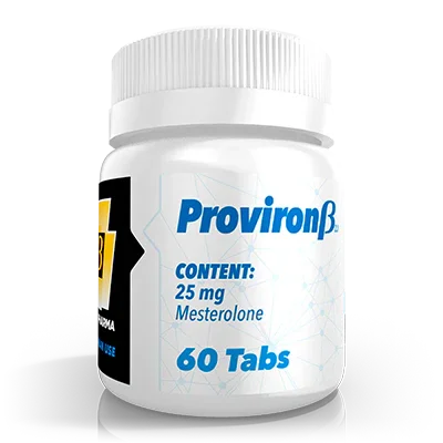 Bote de Proviron Beta, 25 mg Mesterolona, 60 tabletas, suplemento para culturismo