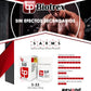 Envase de S-23 Biotrex SARMs para desarrollo muscular, fuerza y quema de grasa, junto a atleta musculoso.