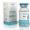 Frasco y caja de Testoplex-E 300mg 10ml testosterona enantato para uso en culturismo