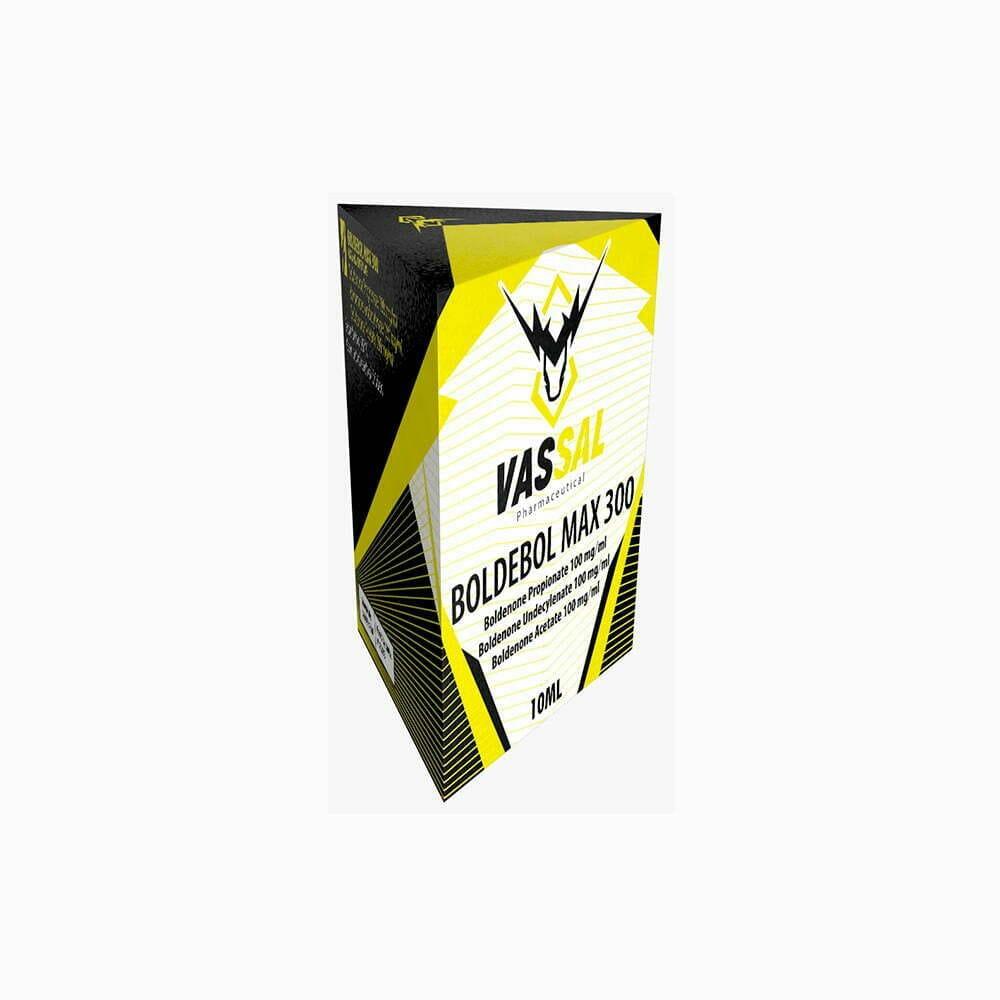 Caja de suplemento Vassal Boldebol Max 300, 10 ml, farmacologí­a deportiva para fitness.