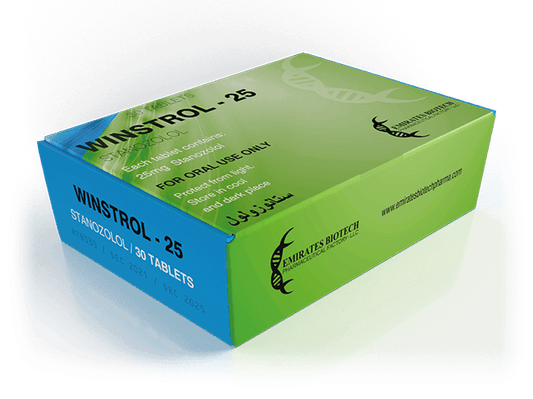 Caja de Winstrol 25 mg, 30 tabletas, suplemento para culturismo y definición muscular