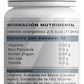 Frasco de suplemento deportivo con etiqueta de ingredientes como maca, arginina y yohimbe.