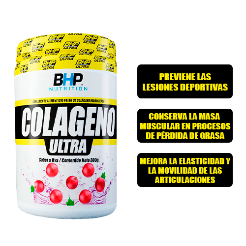 Bhp Colageno Hidrolizado Ultra 30 Serv Uva