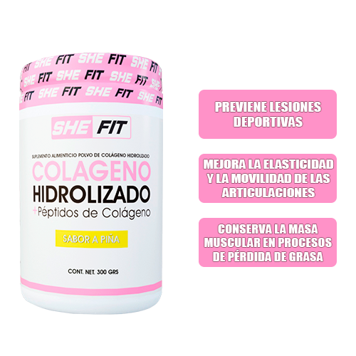 Bhp She Fit Colageno Hidrolizado 30 Serv Piña