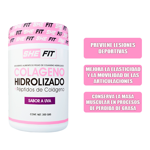 Bhp She Fit Colageno Hidrolizado 30 Serv Uva