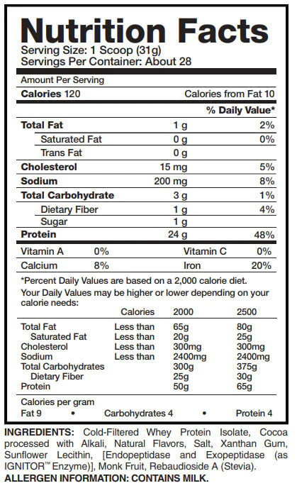 Evo Isoject 1 89 Lbs Cookies And Cream