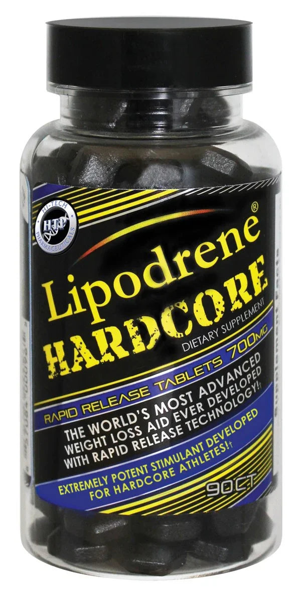 Frasco de Lipodrene Hardcore 90 tabletas suplemento para pérdida de peso y energí­a fitness